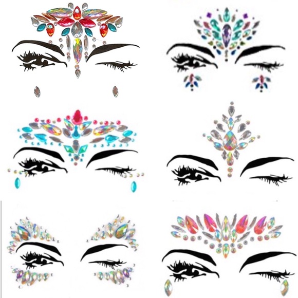 (G) Adhesive Facial Jewels - Picture 1 of 8